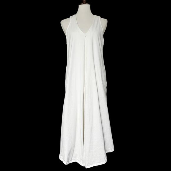 Free‎ People FP Beach Women's Luisa White Pleated Sleeveles Midi Dress Sz Small - Picture 3 of 12
